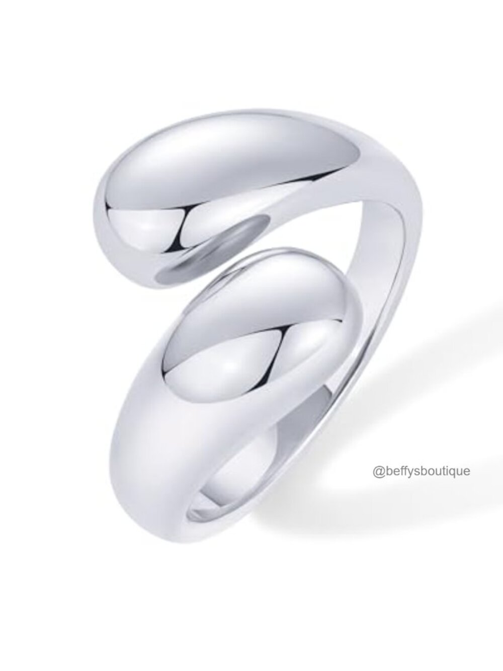 14K Gold Plated Chunky Open Twist Stackable Ring Crossover Statement Band